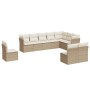 Juego de sofás jardín con cojines beige 10 pzas ratán sintético de , Conjuntos de jardín - Ref: Foro24-3217798, Precio: 617,5...