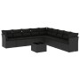 Set de sofás de jardín 10 pzas cojines ratán sintético negro de , Conjuntos de jardín - Ref: Foro24-3217785, Precio: 617,05 €...