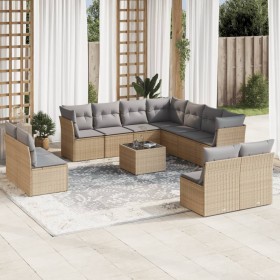 Set de sofás de jardín 12 pzas y cojines ratán sintético marrón de , Conjuntos de jardín - Ref: Foro24-3217829, Precio: 669,0...
