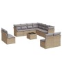 Set de sofás de jardín 12 pzas y cojines ratán sintético marrón de , Conjuntos de jardín - Ref: Foro24-3217829, Precio: 669,0...