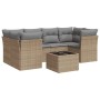 Set sofás de jardín 7 piezas y cojines ratán sintético beige de , Conjuntos de jardín - Ref: Foro24-3249108, Precio: 477,16 €...