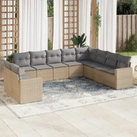Juego de sofás jardín con cojines beige 10 pzas ratán sintético by , Modular outdoor sofas - Ref: Foro24-3251506, Price: 725,...