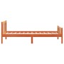 Estructura cama con cabecero madera pino marrón cera 90x190 cm de , Camas y somieres - Ref: Foro24-844390, Precio: 76,94 €, D...