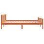 Estructura cama con cabecero madera pino marrón cera 160x200 cm de , Camas y somieres - Ref: Foro24-844399, Precio: 125,02 €,...