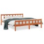 Estructura cama con cabecero madera pino marrón cera 180x200 cm de , Camas y somieres - Ref: Foro24-844400, Precio: 135,34 €,...