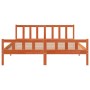 Estructura cama con cabecero madera pino marrón cera 180x200 cm de , Camas y somieres - Ref: Foro24-844400, Precio: 135,34 €,...