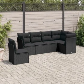 Set de sofás de jardín 6 piezas y cojines ratán sintético negro de , Conjuntos de jardín - Ref: Foro24-3249534, Precio: 385,2...