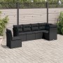 Set de sofás de jardín 6 piezas y cojines ratán sintético negro de , Conjuntos de jardín - Ref: Foro24-3249534, Precio: 399,4...