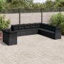 Set de sofás de jardín 11 pzas y cojines ratán sintético negro de , Conjuntos de jardín - Ref: Foro24-3249714, Precio: 735,12...