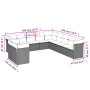 Set de sofás de jardín 11 pzas y cojines ratán sintético negro de , Conjuntos de jardín - Ref: Foro24-3249714, Precio: 735,12...