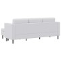 Sofá seccional 3 plazas cuero artificial blanco en Sofás | Comprar online en Foru.es