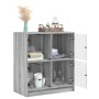 Armario auxiliar puertas de vidrio gris Sonoma 68x37x75,5 cm de , Aparadores - Ref: Foro24-836383, Precio: 78,58 €, Descuento: %