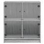 Armario auxiliar puertas de vidrio gris Sonoma 68x37x75,5 cm de , Aparadores - Ref: Foro24-836383, Precio: 78,58 €, Descuento: %