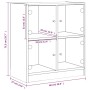 Armario auxiliar puertas de vidrio gris hormigón 68x37x75,5 cm de , Aparadores - Ref: Foro24-836381, Precio: 76,24 €, Descuen...