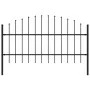 Garden fence with black steel spikes (0.75-1)x1.7 m by vidaXL, fence panels - Ref: Foro24-144941, Price: 59,53 €, Discount: %