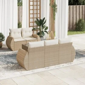 Juego de sofás jardín con cojines 6 pzas ratán sintético beige de , Conjuntos de jardín - Ref: Foro24-3221097, Precio: 556,60...