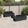 Set de comedor de jardín 7 pzas y cojines ratán sintético negro de , Conjuntos de jardín - Ref: Foro24-3221104, Precio: 479,6...