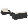 Set de sofás de jardín 6 piezas y cojines ratán sintético negro de , Conjuntos de jardín - Ref: Foro24-3221095, Precio: 405,8...