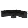 Set de sofás de jardín 10 pzas cojines ratán sintético negro de , Conjuntos de jardín - Ref: Foro24-3249624, Precio: 625,74 €...