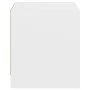 Mesita de noche con puerta de vidrio blanco 35x37x42 cm de , Mesitas de noche - Ref: Foro24-836343, Precio: 24,54 €, Descuent...