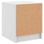 Mesita de noche con puerta de vidrio blanco 35x37x42 cm de , Mesitas de noche - Ref: Foro24-836343, Precio: 24,82 €, Descuent...