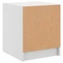 Mesita de noche con puerta de vidrio blanco 35x37x42 cm de , Mesitas de noche - Ref: Foro24-836343, Precio: 24,54 €, Descuent...
