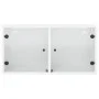Mueble pared con puertas de vidrio 2 uds blanco 68,5x37x35 cm de , Taquillas y armarios de almacenamiento - Ref: Foro24-83649...