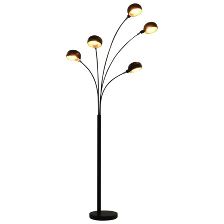 Lámpara de pie negro y dorado 5 x E14 200 cm de vidaXL, Lámparas - Ref: Foro24-282418, Precio: 124,25 €, Descuento: %