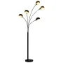 Lámpara de pie negro y dorado 5 x E14 200 cm de vidaXL, Lámparas - Ref: Foro24-282418, Precio: 118,92 €, Descuento: %