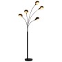 Lámpara de pie negro y dorado 5 x E14 200 cm de vidaXL, Lámparas - Ref: Foro24-282418, Precio: 124,25 €, Descuento: %