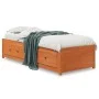 Sofá cama de madera maciza de pino marrón cera 75x190 cm de , Camas y somieres - Ref: Foro24-844480, Precio: 197,04 €, Descue...