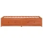 Sofá cama de madera maciza de pino marrón cera 75x190 cm de , Camas y somieres - Ref: Foro24-844480, Precio: 197,04 €, Descue...