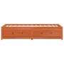 Sofá cama de madera maciza de pino marrón cera 75x190 cm de , Camas y somieres - Ref: Foro24-844480, Precio: 200,28 €, Descue...