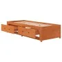 Sofá cama de madera maciza de pino marrón cera 75x190 cm de , Camas y somieres - Ref: Foro24-844480, Precio: 197,04 €, Descue...
