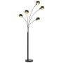 Lámpara de pie negro y dorado 5 x E14 200 cm de vidaXL, Lámparas - Ref: Foro24-282418, Precio: 124,25 €, Descuento: %