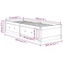 Sofá cama de madera maciza de pino marrón cera 75x190 cm de , Camas y somieres - Ref: Foro24-844480, Precio: 197,04 €, Descue...