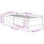 Sofá cama de madera maciza de pino marrón cera 75x190 cm de , Camas y somieres - Ref: Foro24-844480, Precio: 200,28 €, Descue...