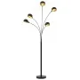 Lámpara de pie negro y dorado 5 x E14 200 cm de vidaXL, Lámparas - Ref: Foro24-282418, Precio: 118,92 €, Descuento: %