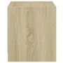 Mesitas noche con puertas vidrio 2 uds roble Sonoma 35x37x42 cm de , Mesitas de noche - Ref: Foro24-836348, Precio: 39,57 €, ...
