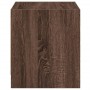 Mesita de noche con puerta de vidrio roble marrón 35x37x42 cm de , Mesitas de noche - Ref: Foro24-836355, Precio: 29,25 €, De...
