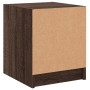 Mesita de noche con puerta de vidrio roble marrón 35x37x42 cm de , Mesitas de noche - Ref: Foro24-836355, Precio: 29,25 €, De...