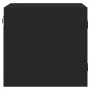 Mesita de noche con puerta de vidrio negro 35x37x35 cm de , Mesitas de noche - Ref: Foro24-836464, Precio: 32,46 €, Descuento: %