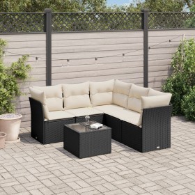 Set de sofás de jardín 6 piezas y cojines ratán sintético negro de , Conjuntos de jardín - Ref: Foro24-3249465, Precio: 371,9...