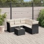 Set de sofás de jardín 6 piezas y cojines ratán sintético negro de , Conjuntos de jardín - Ref: Foro24-3249465, Precio: 371,9...