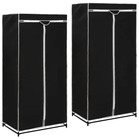 Armarios 2 unidades negro 75x50x160 cm de vidaXL, Armarios roperos - Ref: Foro24-282441, Precio: 42,01 €, Descuento: %