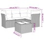 Set de muebles de jardín 5 pzas y cojines ratán sintético negro de , Conjuntos de jardín - Ref: Foro24-3249424, Precio: 356,5...