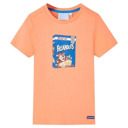 Camiseta de manga corta infantil naranja neón 140 de , Camisetas para niños - Ref: Foro24-11853, Precio: 7,88 €, Descuento: %