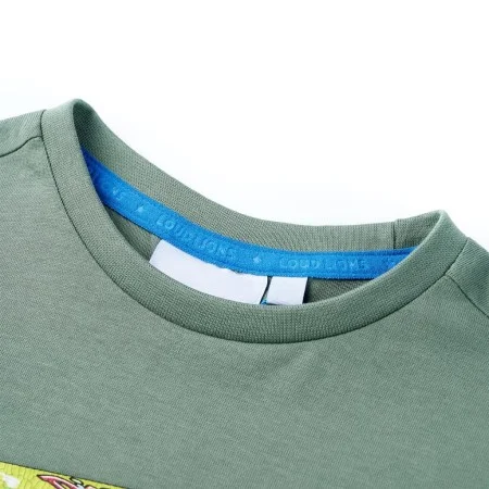 Camiseta de manga corta infantil caqui 128 de , Camisetas para niños - Ref: Foro24-11837, Precio: 7,88 €, Descuento: %