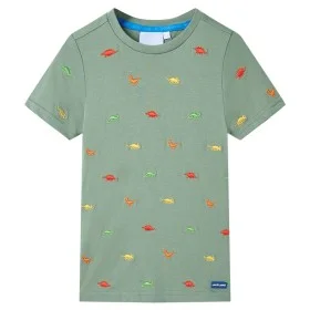 Camiseta de manga corta infantil caqui 128 de , Camisetas para niños - Ref: Foro24-11767, Precio: 9,63 €, Descuento: %