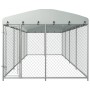 Perrera de exterior con techo 8x4x2,3 m de vidaXL, Casetas y cercados para perros - Ref: Foro24-144937, Precio: 692,25 €, Des...